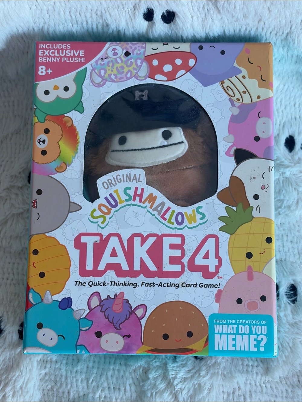 Squishmallows what do you meme? Take 4 game with exclusive benny Bigfoot plush!!